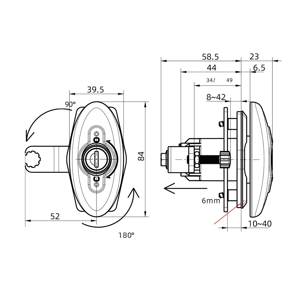 Outdoor Furniture Brands - Furniture Lock Cabinet Lock Outdoor 85×46.7×61mm