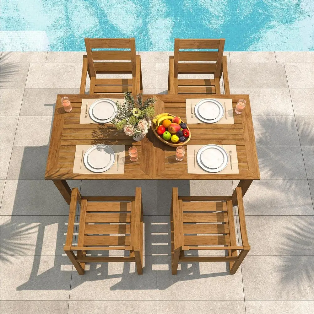 Outdoor Furniture Oil - 5-Piece Outdoor Dining Set, Patio Furniture
