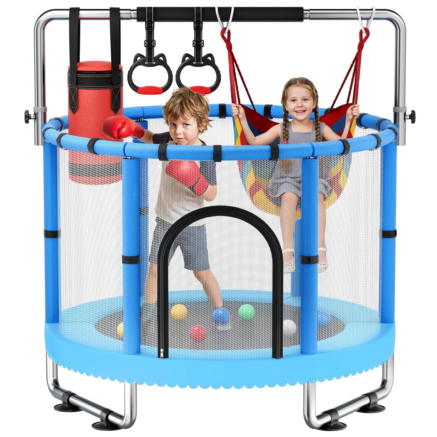 Outdoor Furniture For Patio - Toddler Trampoline,Trampoline for Kids with Enclosure,440lbs