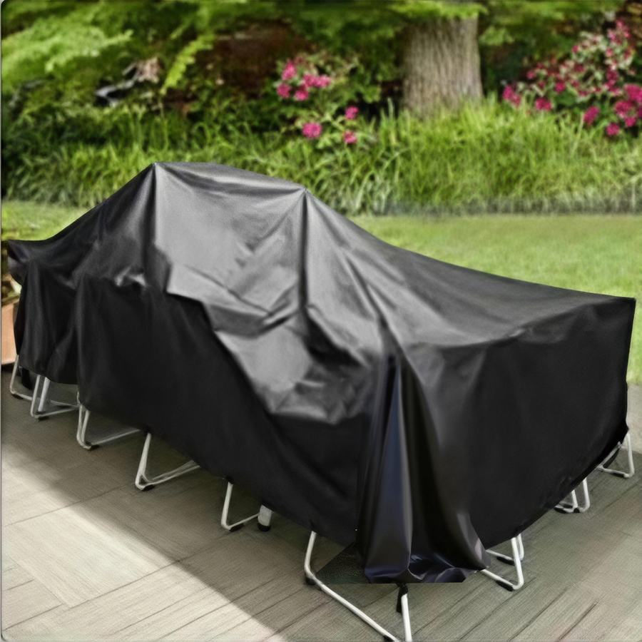 Outdoor Furniture Protector - Durable Pure Black PVC Waterproof and
