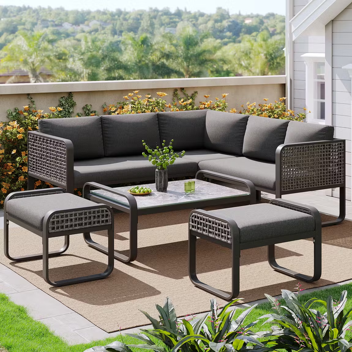 Outdoor Furniture L Shape - Modern Luxury Garden Furniture Set L