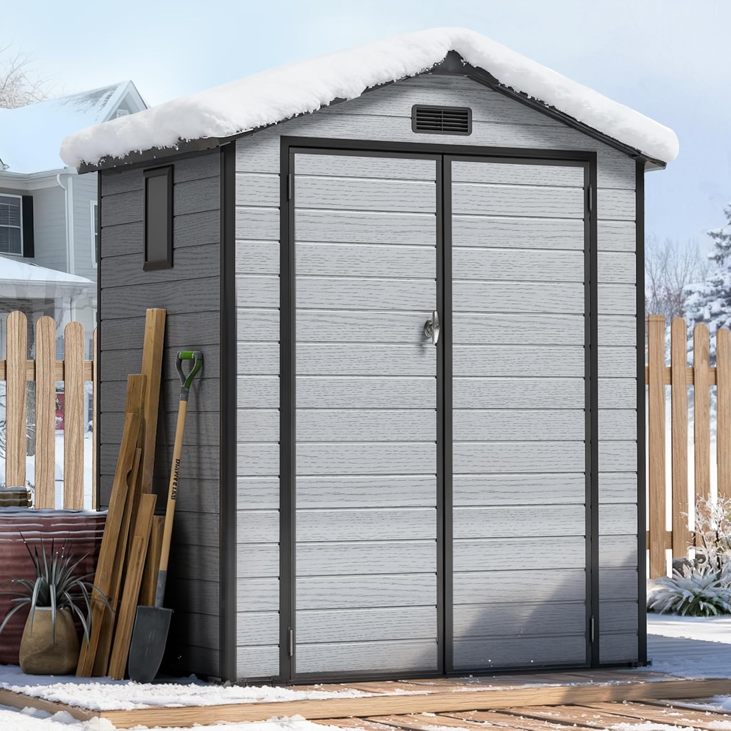 6X4 FT Outdoor Shed, Plastic S – Outdoor Furniture For Patio recenzja i cena