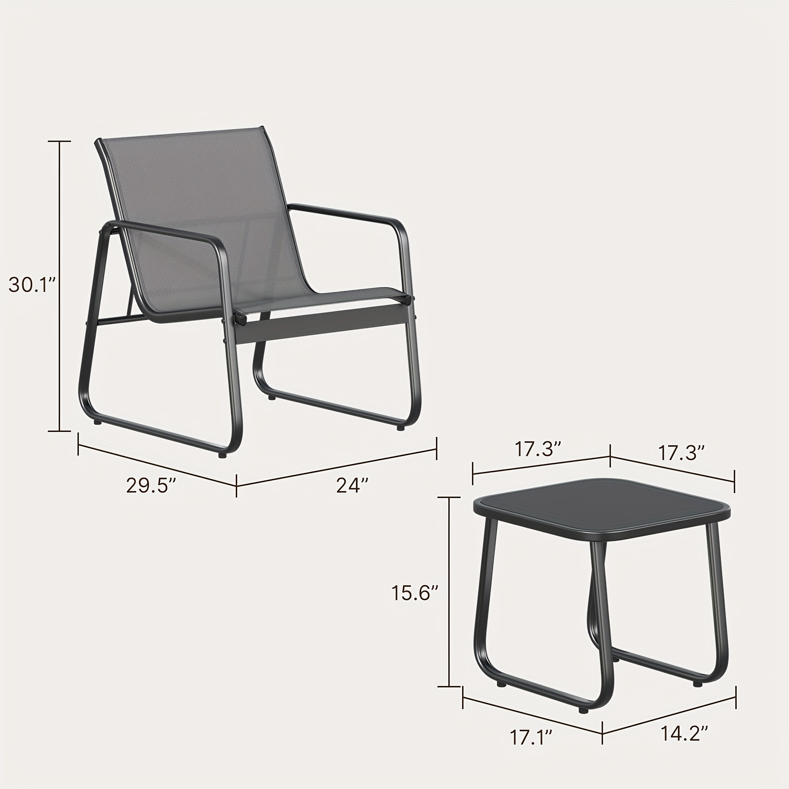 LODEIJA Patio Chairs Set of 3, – Outdoor Furniture Brands recenzja i cena