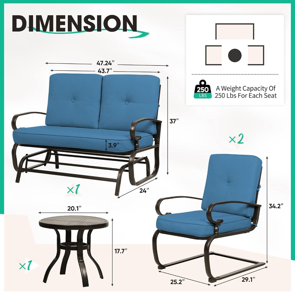 Patio Conversation Sets - Outd – Outdoor Furniture Iron recenzja i cena