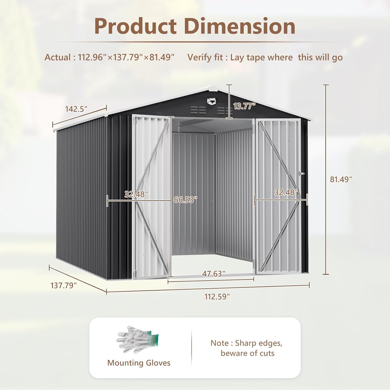 10x12 FT Metal Outdoor Storage – Outdoor Furniture For Patio recenzja i cena