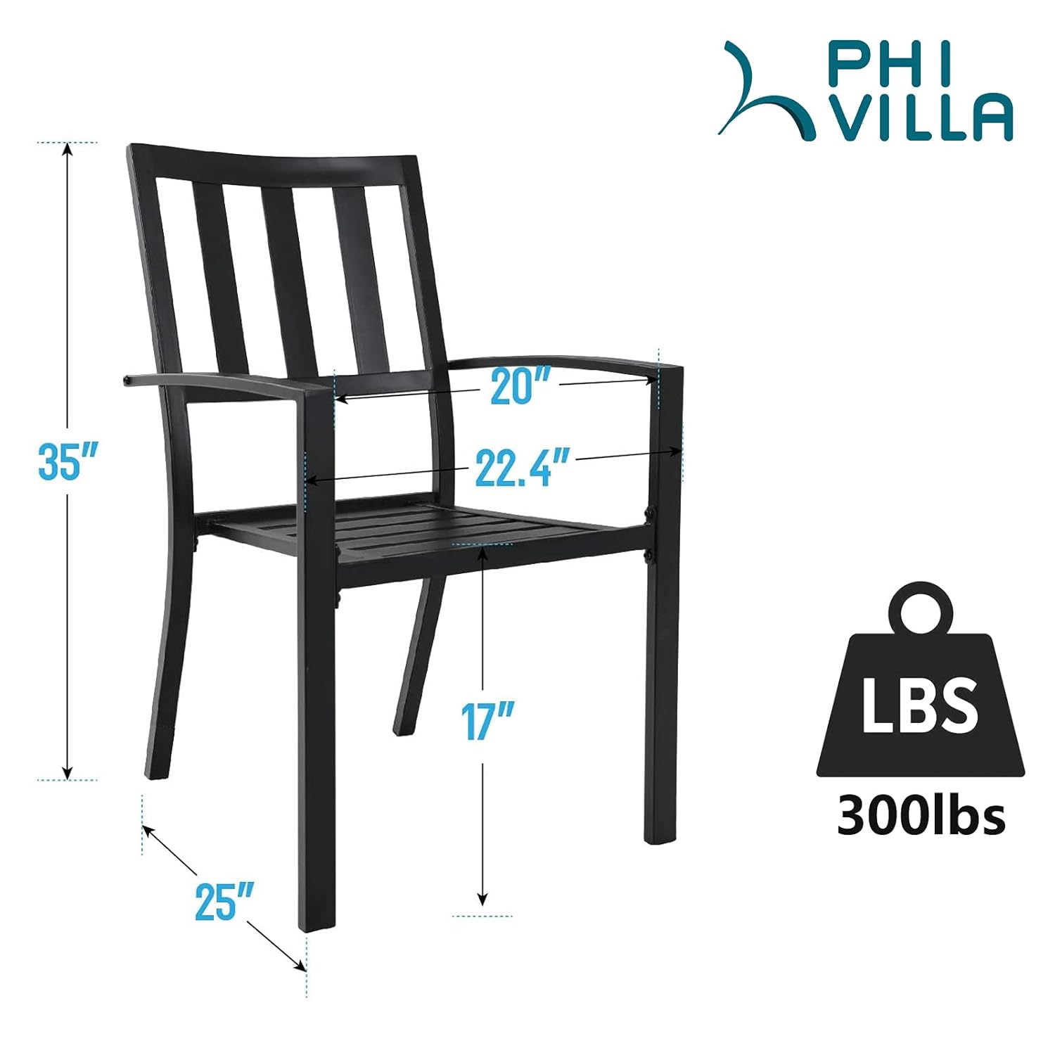 2-Pack Stackable Wrought-Iron  – Outdoor Furniture Iron recenzja i cena