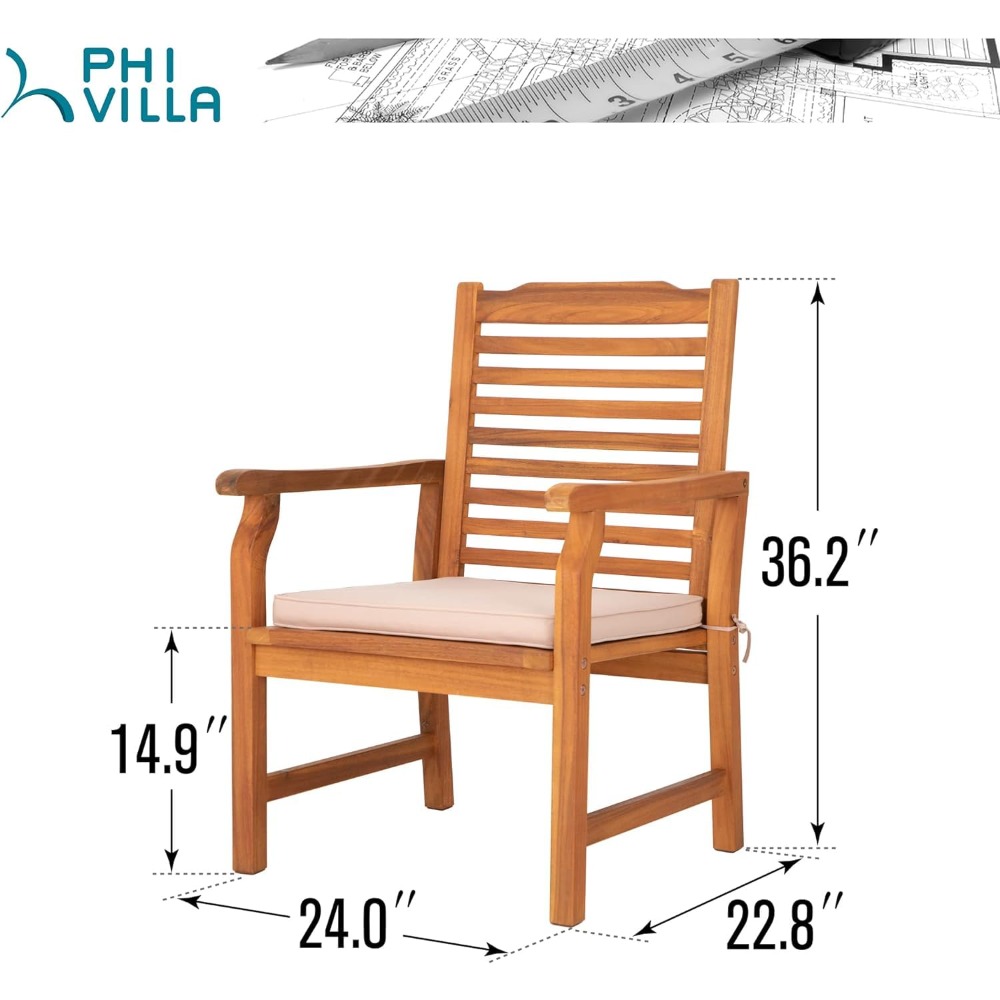 Set of 2 Acacia Wood Dining Ch – Outdoor Furniture Oil recenzja i cena