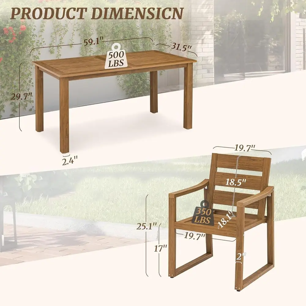 5-Piece Outdoor Dining Set, Pa – Outdoor Furniture Oil recenzja i cena