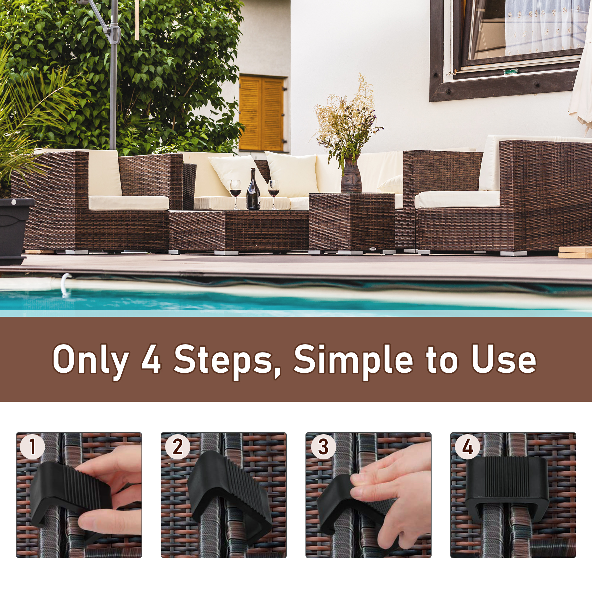 Set of 10 Outdoor Patio Wicker – Outdoor Furniture For Patio recenzja i cena