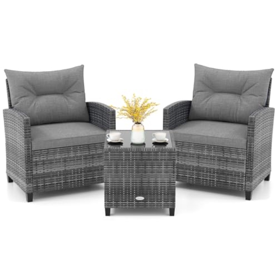 KOTEK 3 Piece Patio Furniture  – Outdoor Furniture For Patio recenzja i cena