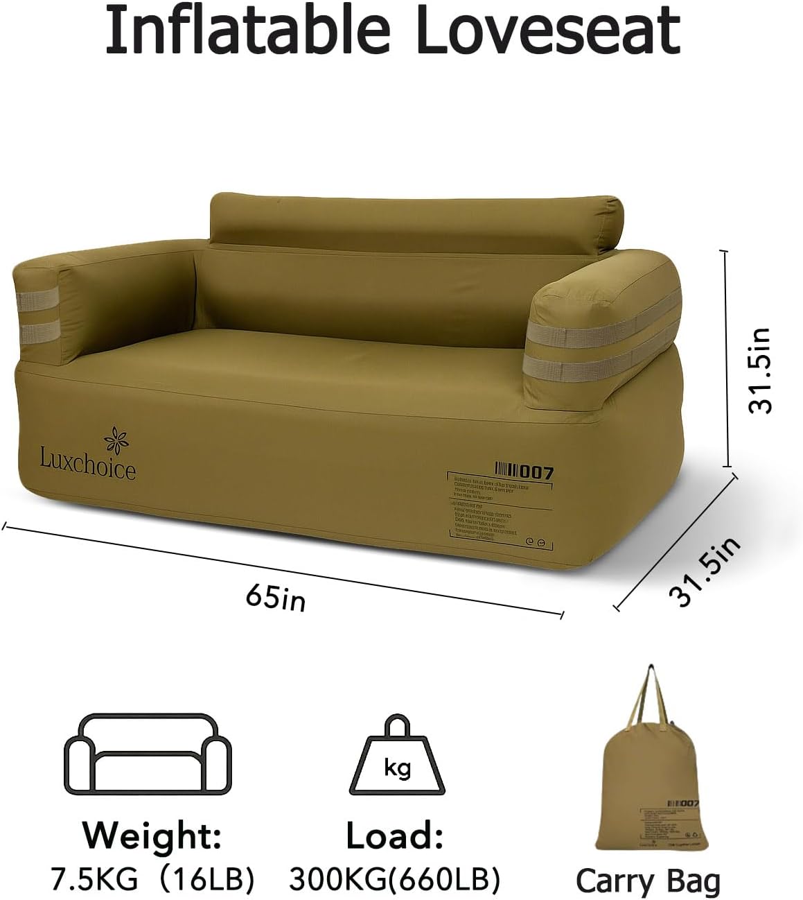 Portable Inflatable Couch for  – Outdoor Furniture Heavy Duty recenzja i cena