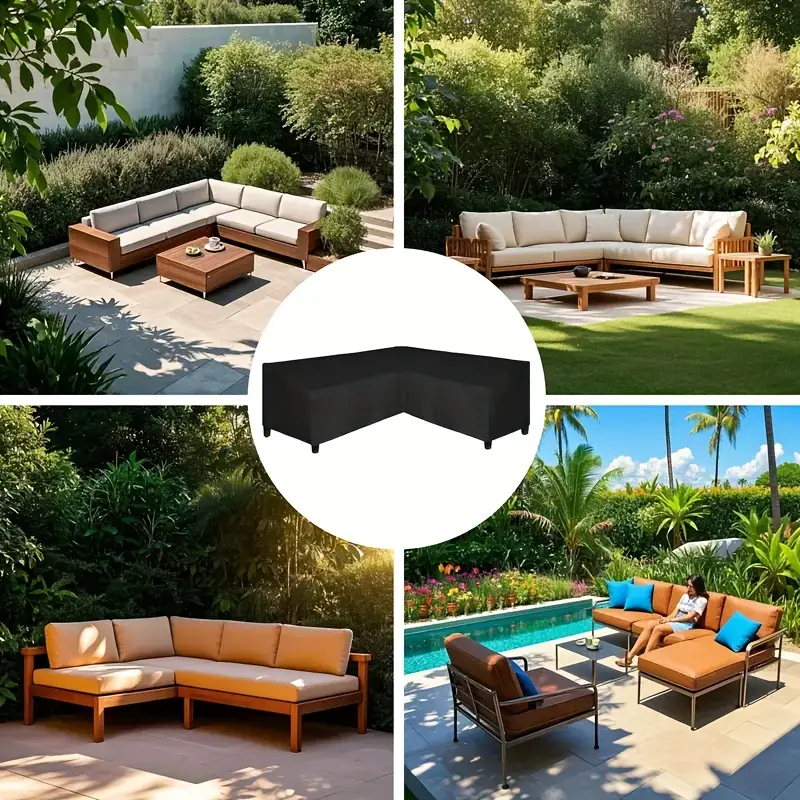 Anti-UV L-shaped Outdoor Sofa  – Outdoor Furniture Protector recenzja i cena