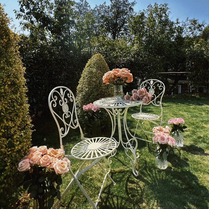 French Vintage Iron Table and  – Outdoor Furniture Iron recenzja i cena
