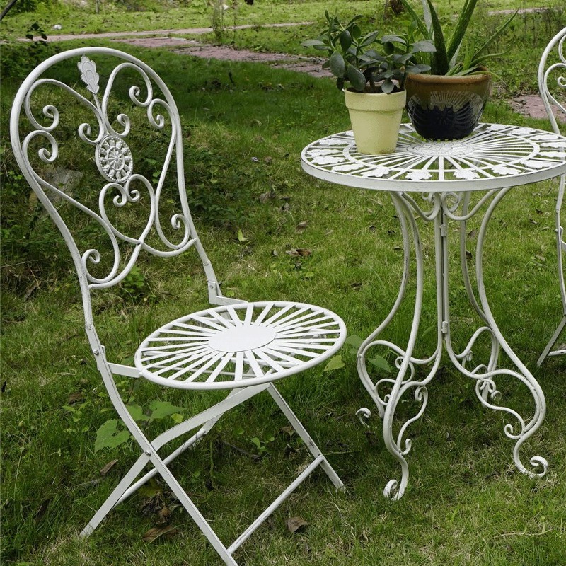 French Vintage Iron Table and  – Outdoor Furniture Iron recenzja i cena
