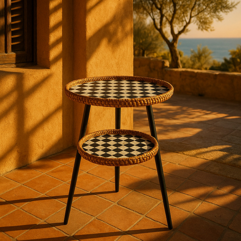 Double-Layer Rattan Coffee Tab – Outdoor Furniture Legs recenzja i cena
