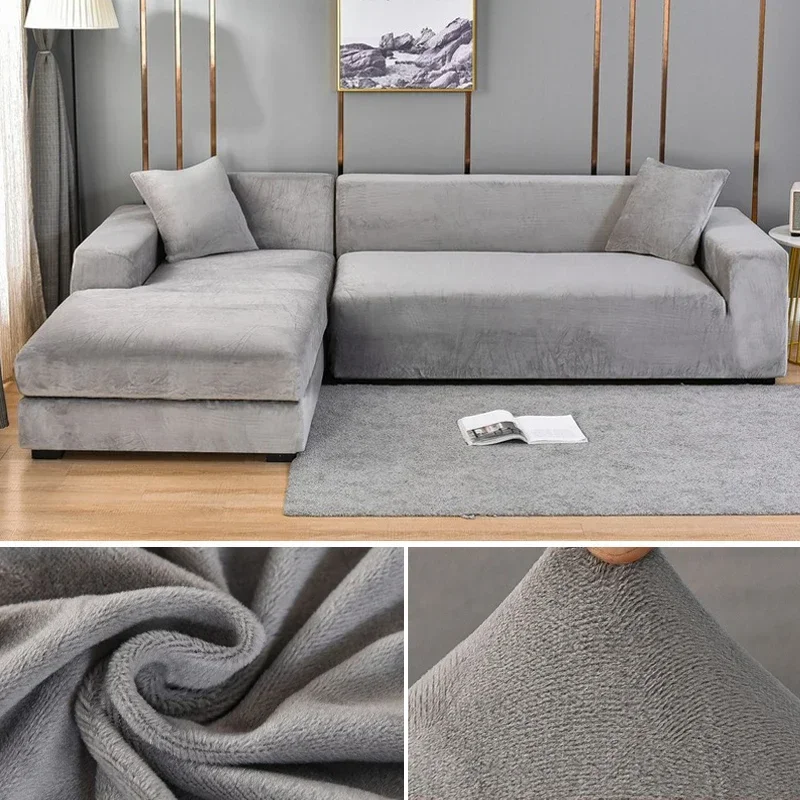 Velvet Sofa Cover Thick Elasti – Outdoor Furniture L Shape recenzja i cena