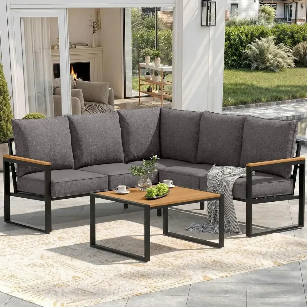 6-Piece Outdoor Sectional Sofa – Outdoor Furniture L Shape recenzja i cena