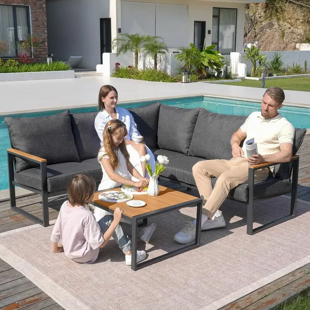 6-Piece Outdoor Sectional Sofa – Outdoor Furniture L Shape recenzja i cena