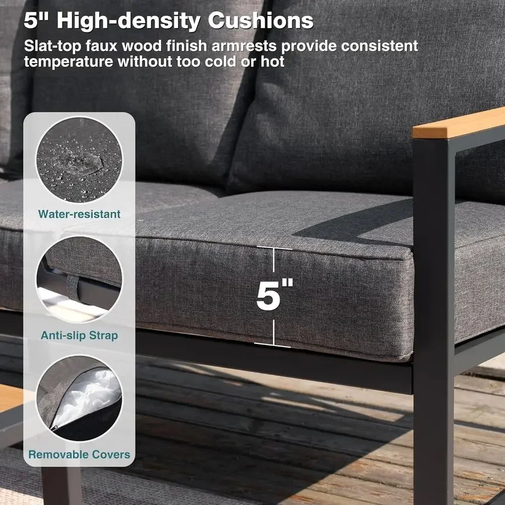 6-Piece Outdoor Sectional Sofa – Outdoor Furniture L Shape recenzja i cena