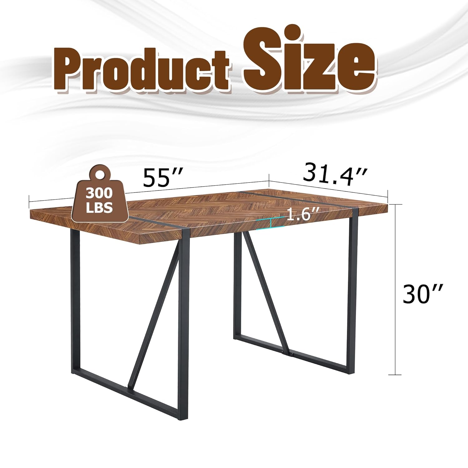 Retro Dining Table Dark Wood T – Outdoor Furniture Legs recenzja i cena