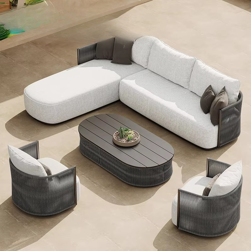 Patio Set Garden Pool Rope Mod – Outdoor Furniture L Shape recenzja i cena
