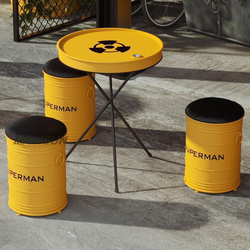 Creative Wrought Iron Oil Drum – Outdoor Furniture Oil recenzja i cena