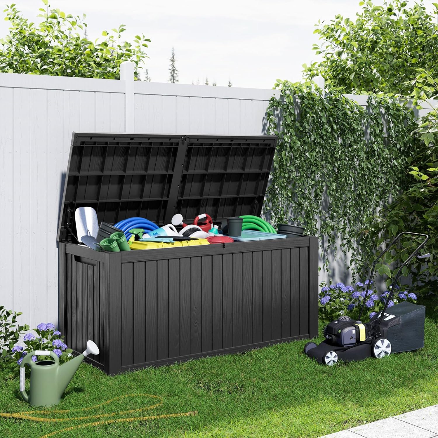 180Gal Lockable Resin Deck Box – Outdoor Furniture For Patio recenzja i cena