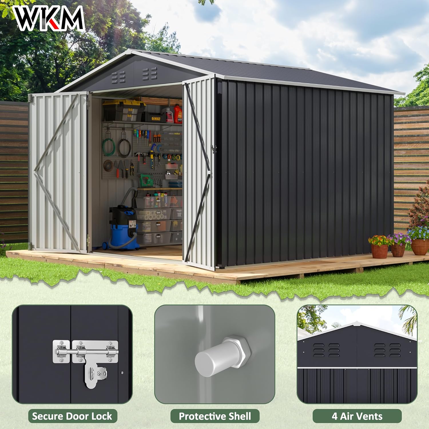 8x8 FT Outdoor Storage Shed, U – Outdoor Furniture For Patio recenzja i cena