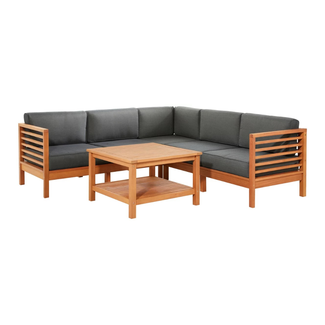 Modern Outdoor Teak Wood Sofa  – Outdoor Furniture Warehouse recenzja i cena