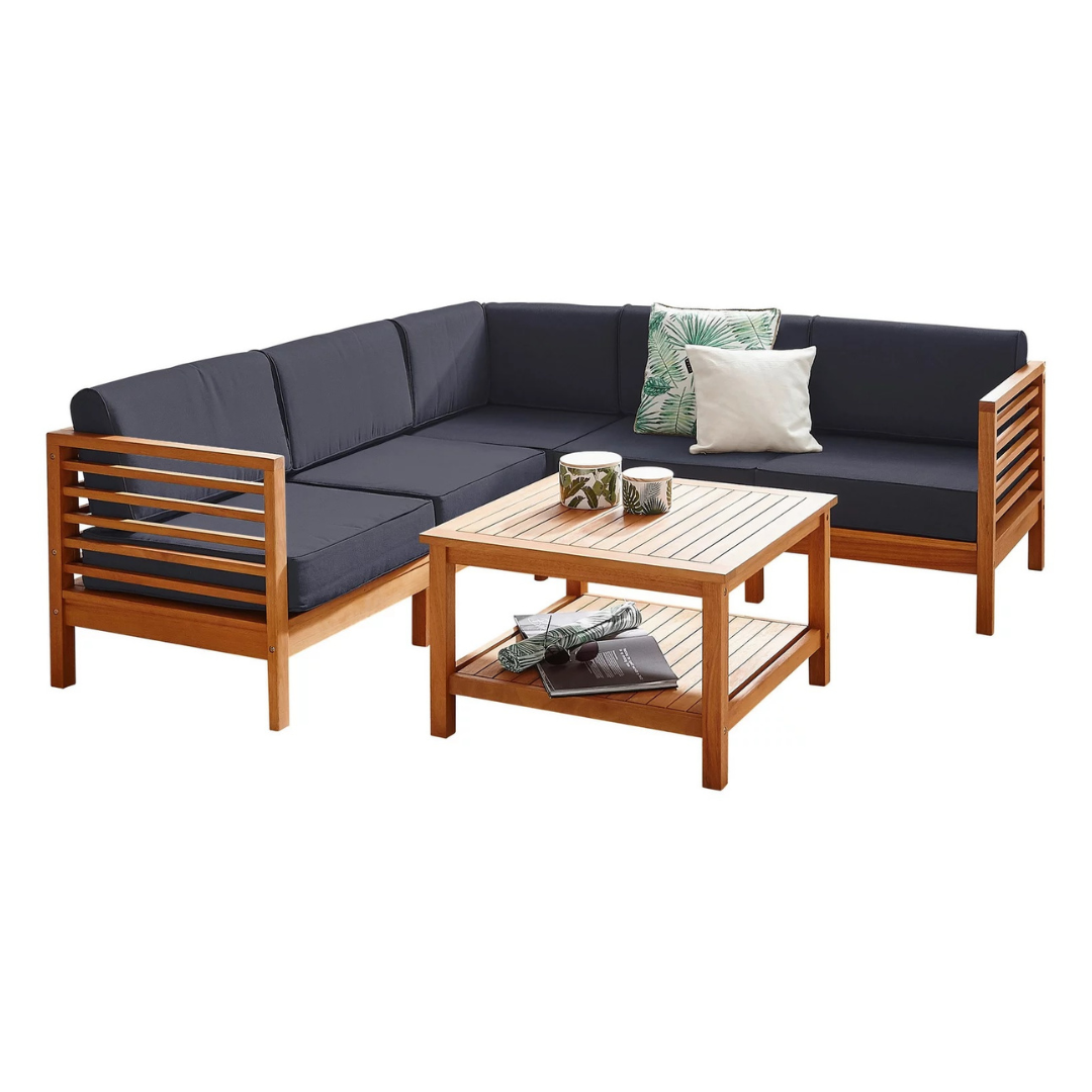 Modern Outdoor Teak Wood Sofa  – Outdoor Furniture Warehouse recenzja i cena